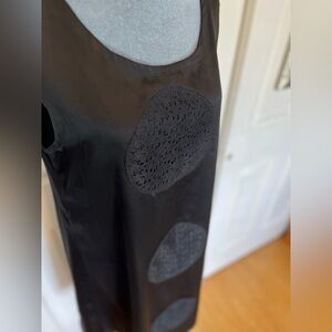 Annie Bangkok Black Silk Medallion Dress